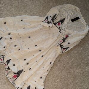 Free People Bohemian Cream and Black Dress